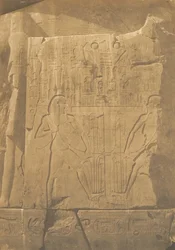 Belägring av den monolitiska kolossen av Amenhotep III, vid Thebe Detaljer om ristningarna, 1849-50.