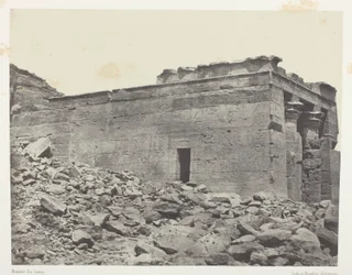 Temple De Dandour (Ancienne Tantour), Dédié à La Triade Osiris-Isis-Horus; Nubie, plansch 93 från albumet "Egypte, Nubie, Palestine et Syrie" (1852)