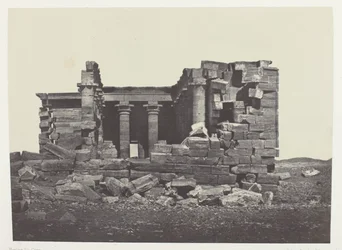Temple De Maharakkah (Hièra Sycaminos Des Grecs); Nubien, plansch 96 från albumet "Egypte, Nubie, Palestine et Syrie" (1852)