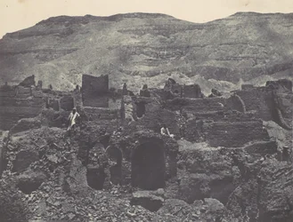 Thebe. Medinet-Habou. Ruinerna av staden Papa, 1850.