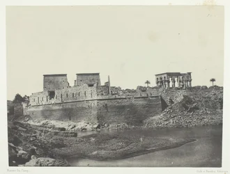 Utsikt från sydvästra vinkeln, Philoe, Nubia, 184951, tryckt 1852.