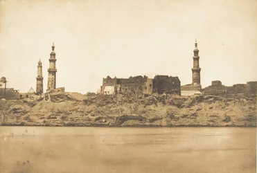Utsikt över Girgeh och kustlinjen borttagen - av Nilfloden, 1849-50.