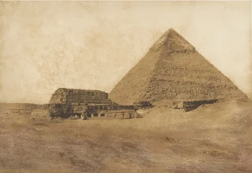 Utsikt över den andra pyramiden, tagen från sydost, december 1849.
