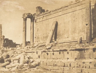 Utsikt över Jupiters tempel i Baâlbek Heliopolis, 15 september 1850.