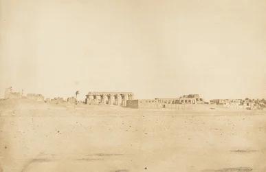 Allmän syn på ruinerna av Luxor, tagen från West Thebe, 1849-50.