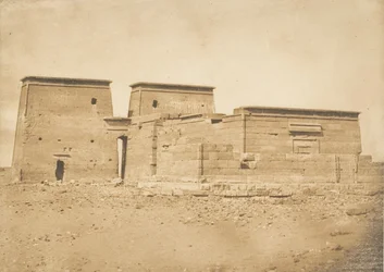 Översikt över templet i Dakkeh Pselcis, tagen från norr, 5 april 1850.