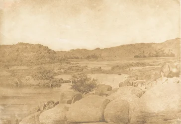 Vy tagen vid första högra stranden grå starr, 1849-50.