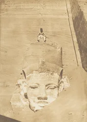 Den västligaste kolossen av Temple of Re, Abu Simbel, 1850.