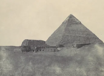 Mellersta Egypten. Pyramid of Chephren, 1850.