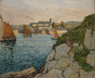 Douarnenez i solsken, 1897