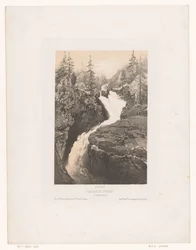 Utsikt över Cerisey-vattenvägen nära Cauterets Cascade de Cerizet (Cauteretz) (titel på objekt)