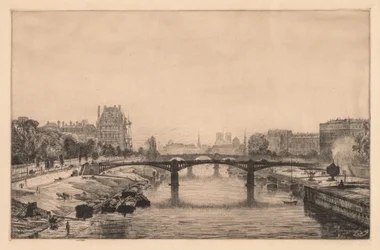 Paris, Utsikt från Concorde-bron, 1866.