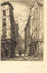 Rue des Marmousets (stadens kvarter, gamla Paris)