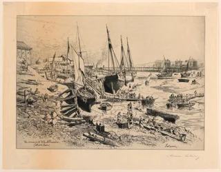 En gammal hamn i Normandie