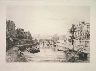 Utsikt från St. Michel-bron, 1865.
