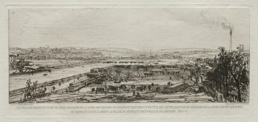 Utsikt från viadukten vid Point-du-Jour, Panorama över Seine