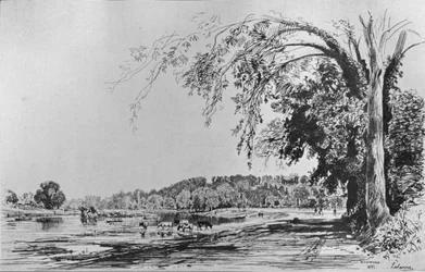 Utsikt över Richmond från Themsen, 1871
