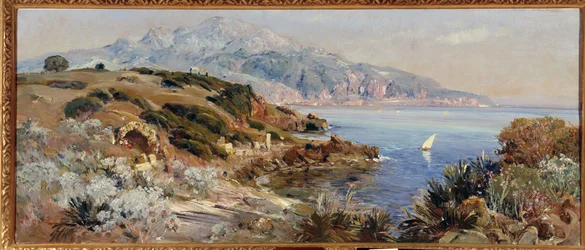 Tipaza Bay i Algeriet Målning av Maxime Noire (1861-1927) Obligatoriskt omnämnande: Samlingsstiftelsens hälsningar från Provence, Marseille