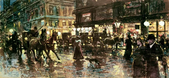 Ringstrasse på natten, Wien