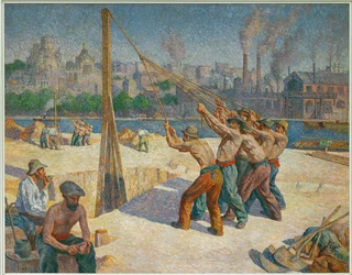 Pålrivarna (olja på duk)