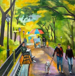 En promenad i stadsparken