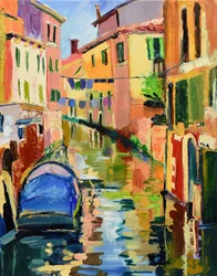 Den färgsprakande kanalen i Venedig