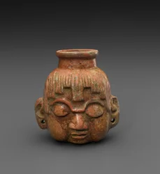 Effigy Head Flask, 600-900 AD (keramik)