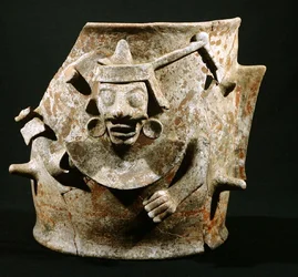 Rökelsebrännare, från Iximche, Guatemala, postklassisk period (900-1521) (lergods)
