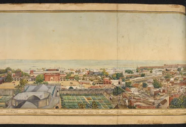 Del av ett panorama av Delhi