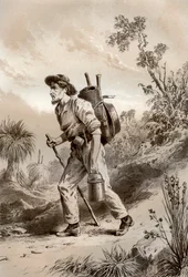 Grävare på luffaren, Australien, 1879.