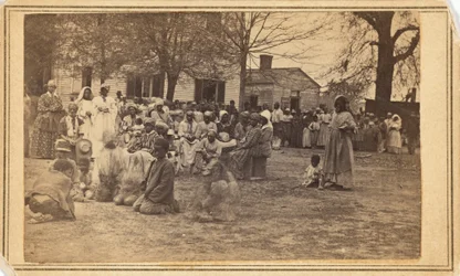 Flyktingläger, Bullard Plantation,1864 (foto)