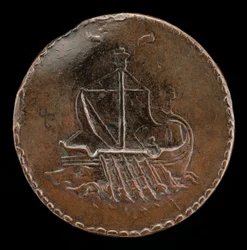 Galley i fullt segel [omvänd], ca. 1510.