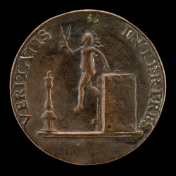 Sanningen flyr från en bok [omvänd], c. 1510.