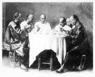 Middagstid, Hong Kong, Kina, c1900-talet.