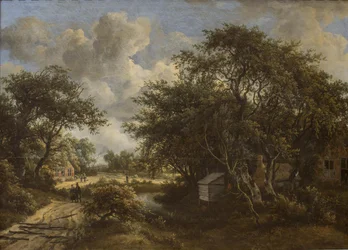 En by bland träd