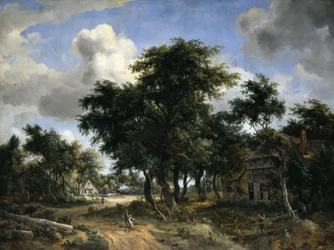 Byväg under träd