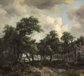Hydda bland träd, ca. 1664.