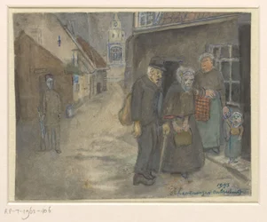 Bergslandskap med barrträd
