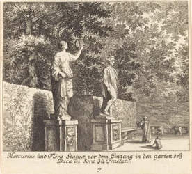 Statyer av Merkurius och Flora, Dukedi Soras trädgårdar, Frascati