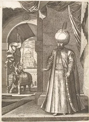 Porträtt av Sultan Suleiman den magnifika (stående)