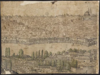 Prospect of Constantinople, Blad 14, Melchior Lorck, 1559