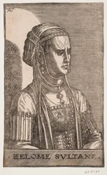 Sultaninde Porträtt, halvprofil till r.: SELOME SULTANE