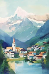 Alpby vid sjön