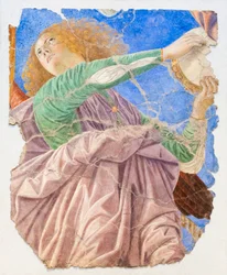 Musikskapande änglar, ca 1480 (restaurerad fresk)