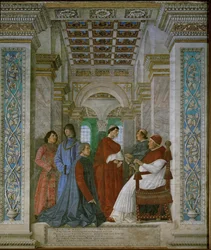 Påven Sixtus IV Rovere och Bartolommeo Platina
