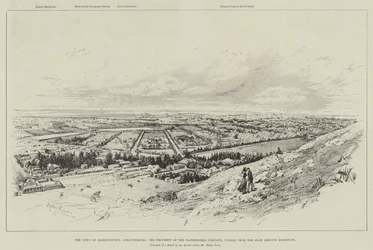 Staden Doornfontein, Johannesburg, Waterworks Company:s egendom, sett från High Service Reservoir
