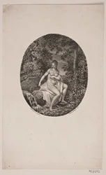 Badande kvinna