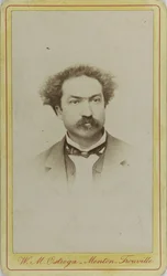 Porträtt av kompositören Robert Planquette 1848-1903, ca. 1880.