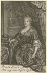Porträtt av kejsarinnan Anna Ioannovna 1693-1740, 1733