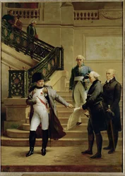 Napoleon på trappan till Conseil d